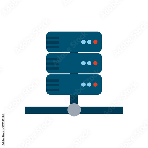 Isolated web hosting flat style icon vector design