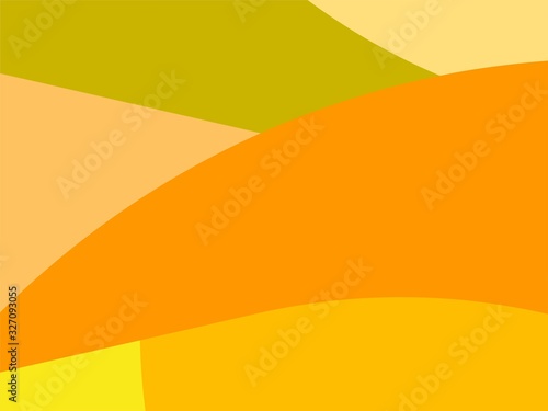 Colorful Art Yellow and Orange, Abstract Modern Shape Background or Wallpaper