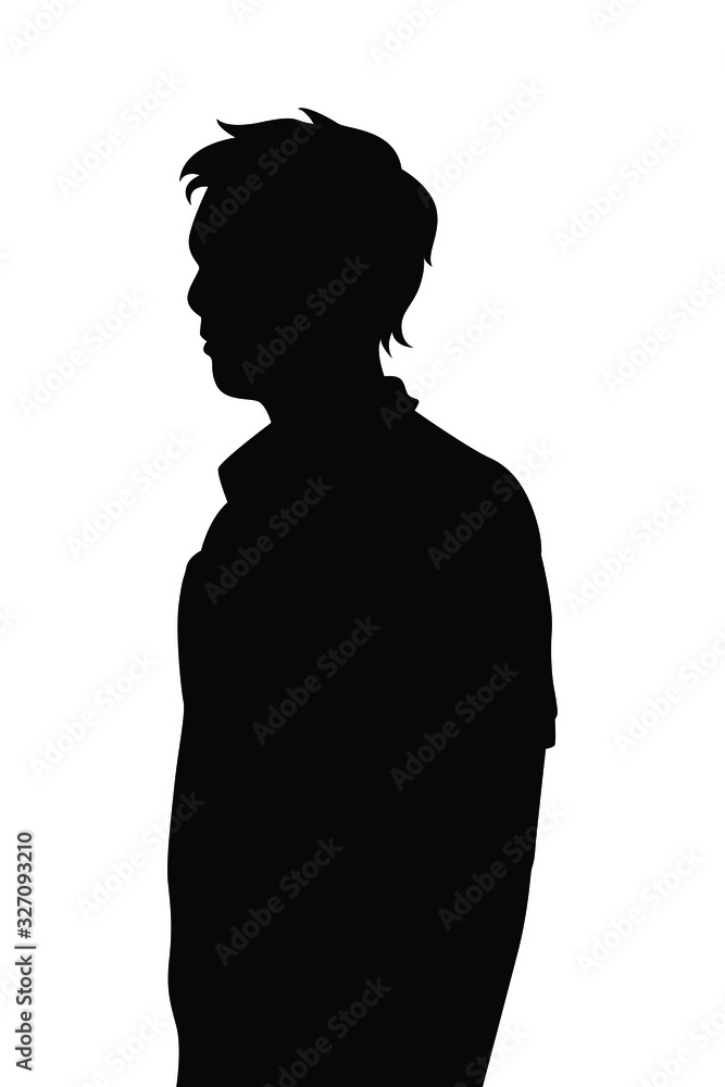 Young man silhouette vector Young man silhouette vector