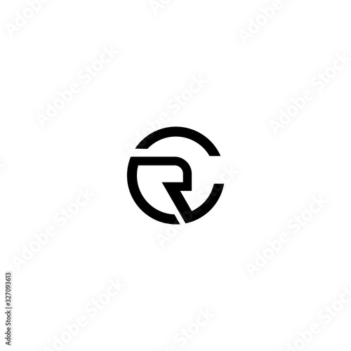 RC CR Letter Logo Design Vector