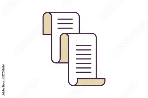 Flat design bill nota illustration