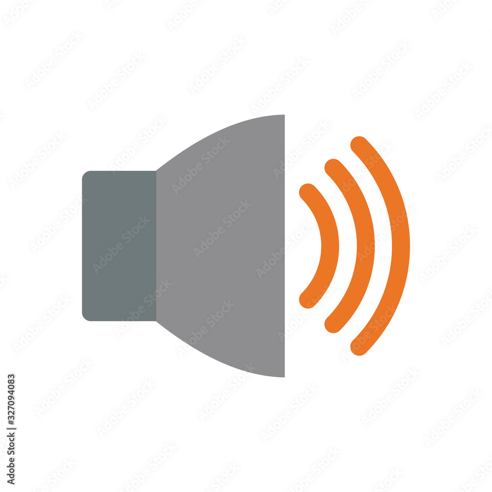 Isolated music volume flat style icon vector design Isolated music volume flat style icon vector design