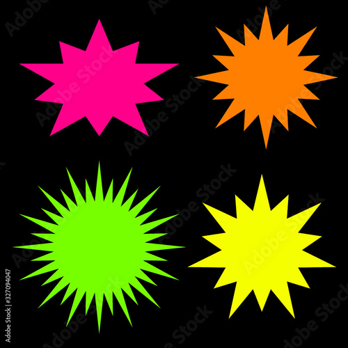 Neon Star Bursts Set