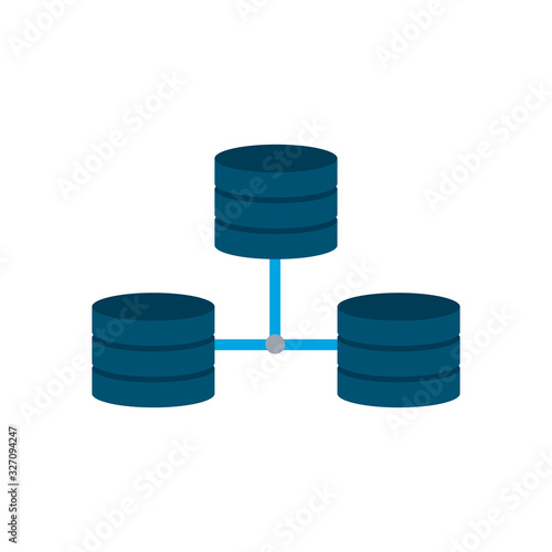 Isolated web hosting flat style icon vector design