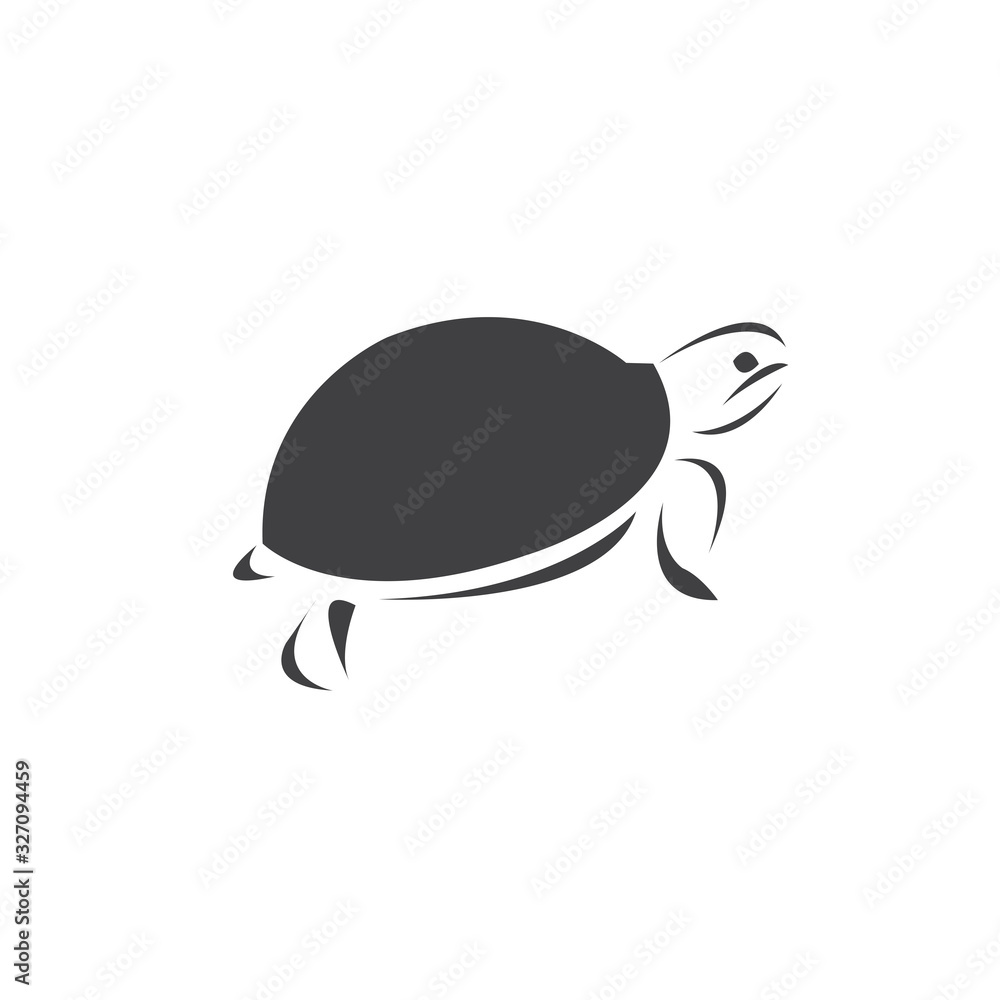 Vector of turtle Black design on a white background. Reptile. Animals. Sea creatures. illustration. Vector of turtle Black design on a white background. Reptile. Animals. Sea creatures. illustration.