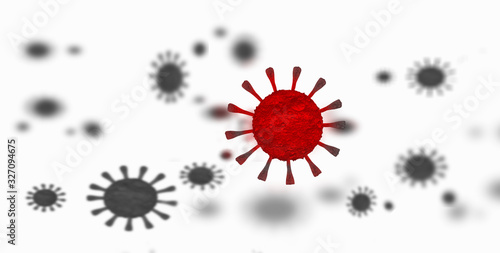 covid-19 coronavirus covid 19 background isolated in white - 3d rendering
