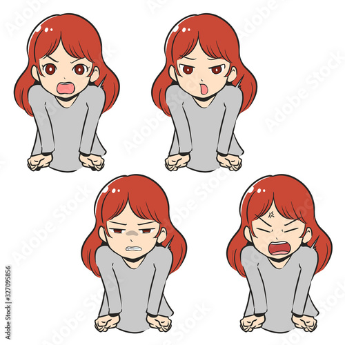 怒る女性