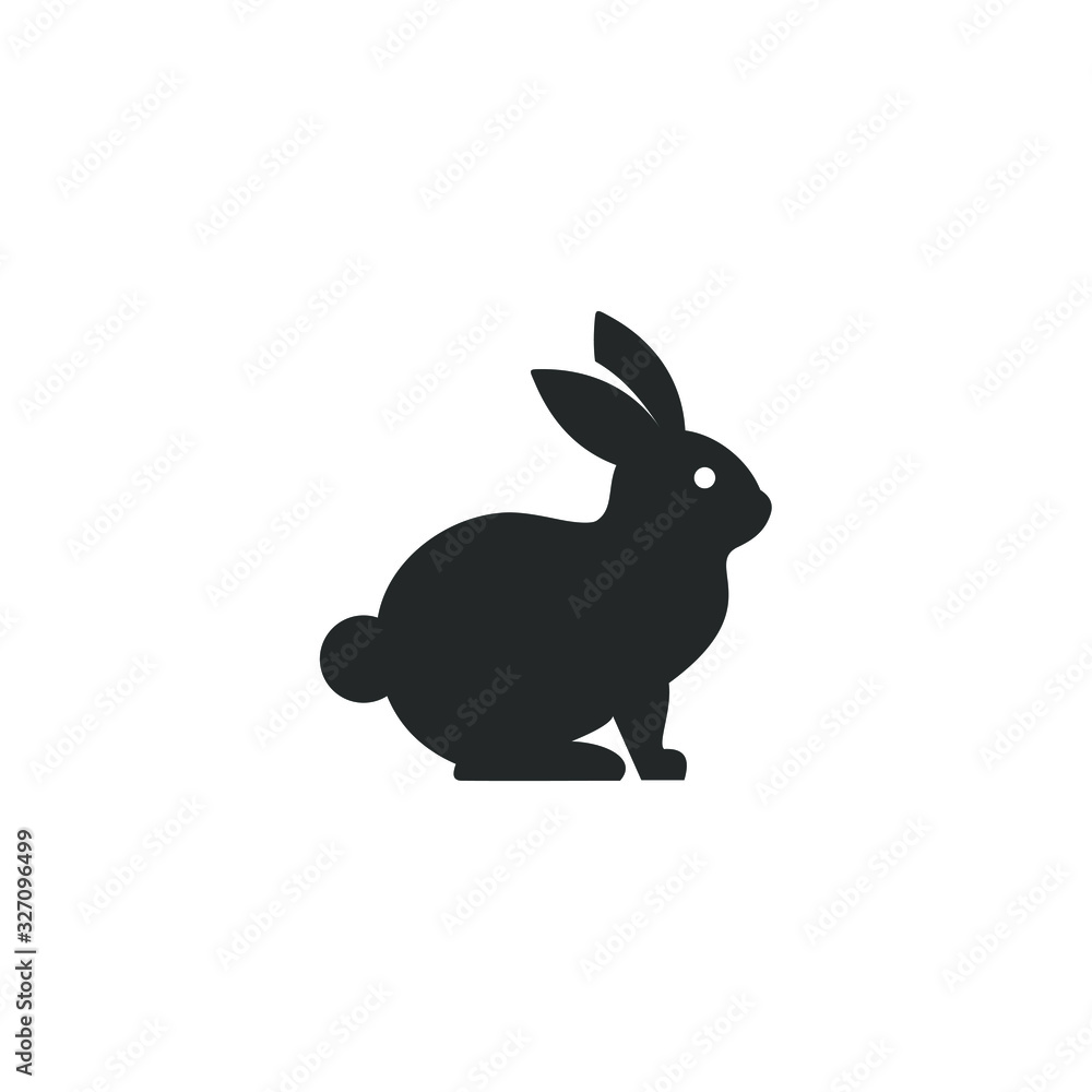 Fototapeta premium króliczek ikona szablon kolor edytowalny. króliczek symbol wektor znak na białym tle na białym tle ilustracji do projektowania graficznego i sieci web.