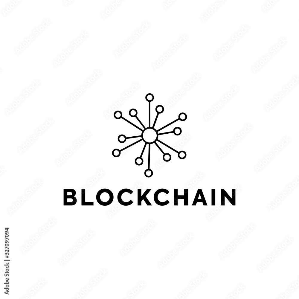 Blockchain Logo Template. Technology Vector Design. Cryptocurrency Illustration Blockchain Logo Template. Technology Vector Design. Cryptocurrency Illustration