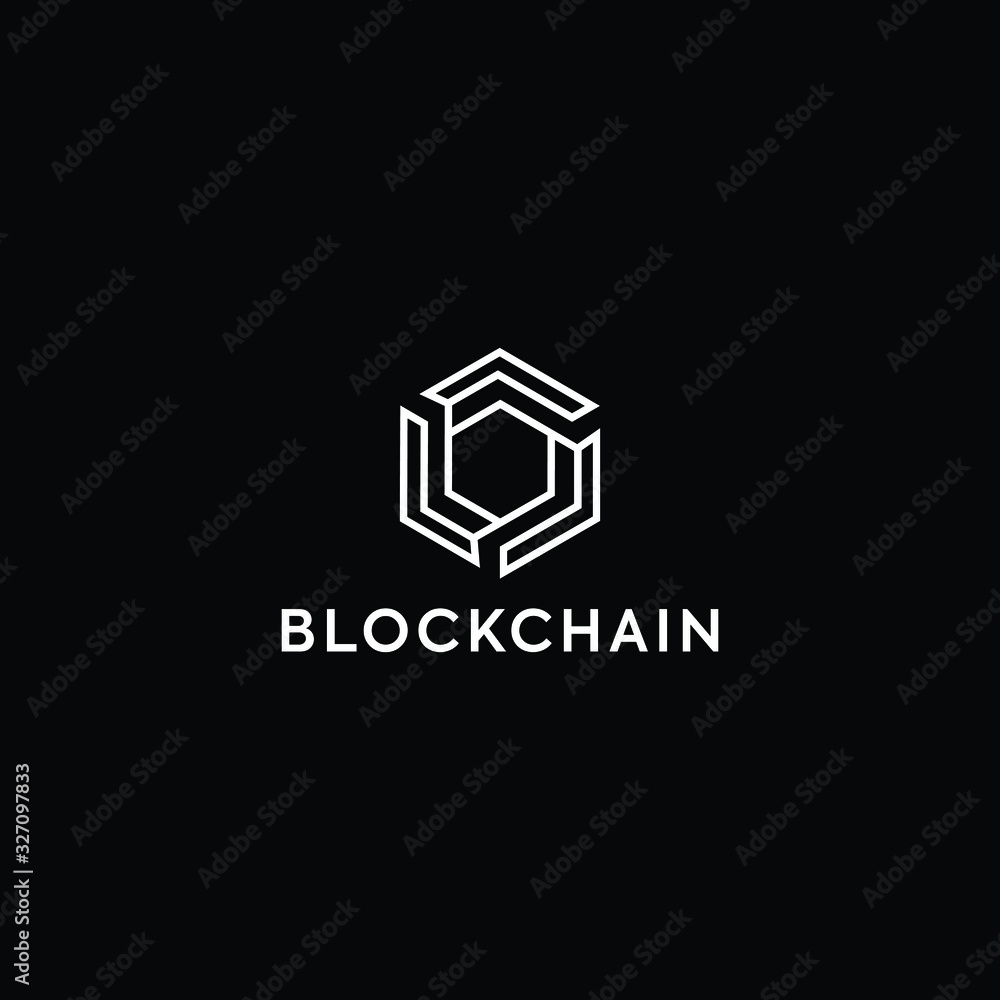 Blockchain Logo Template. Technology Vector Design. Cryptocurrency Illustration Blockchain Logo Template. Technology Vector Design. Cryptocurrency Illustration
