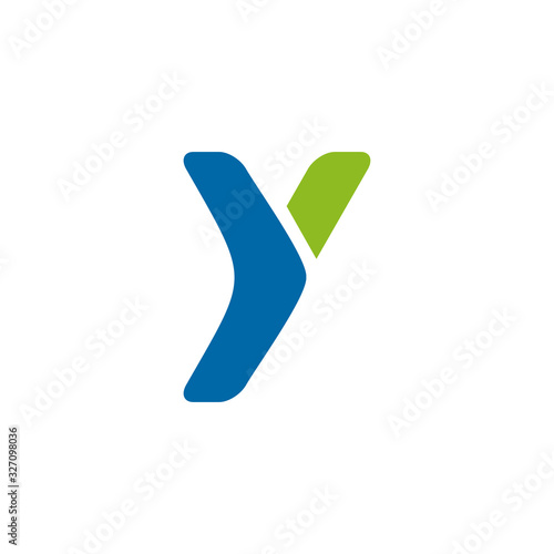 Y letter initial icon logo design vector template
