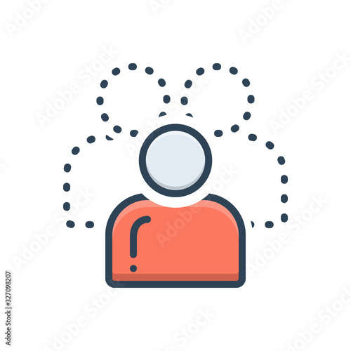 Color illustration icon for buddypress 