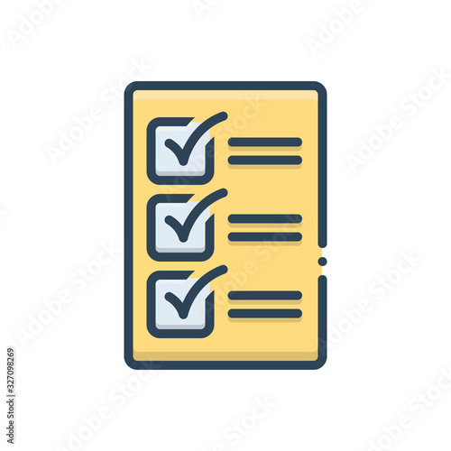 Color illustration icon for compulsory