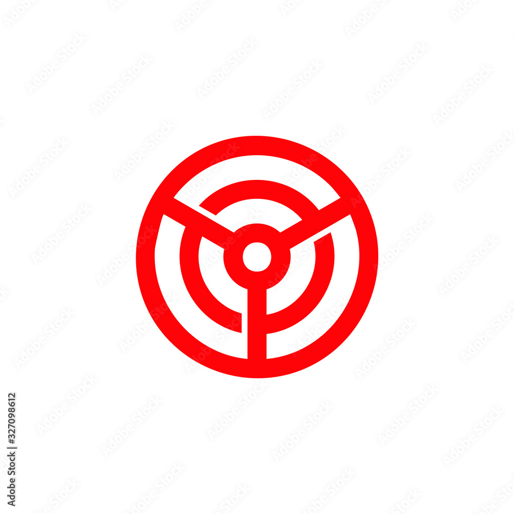 Circle technology vector logo. Abstract business tech icon, logo. Stock illustration