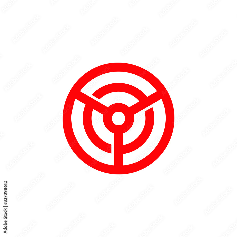 Circle technology vector logo. Abstract business tech icon, logo. Stock illustration Circle technology vector logo. Abstract business tech icon, logo. Stock illustration