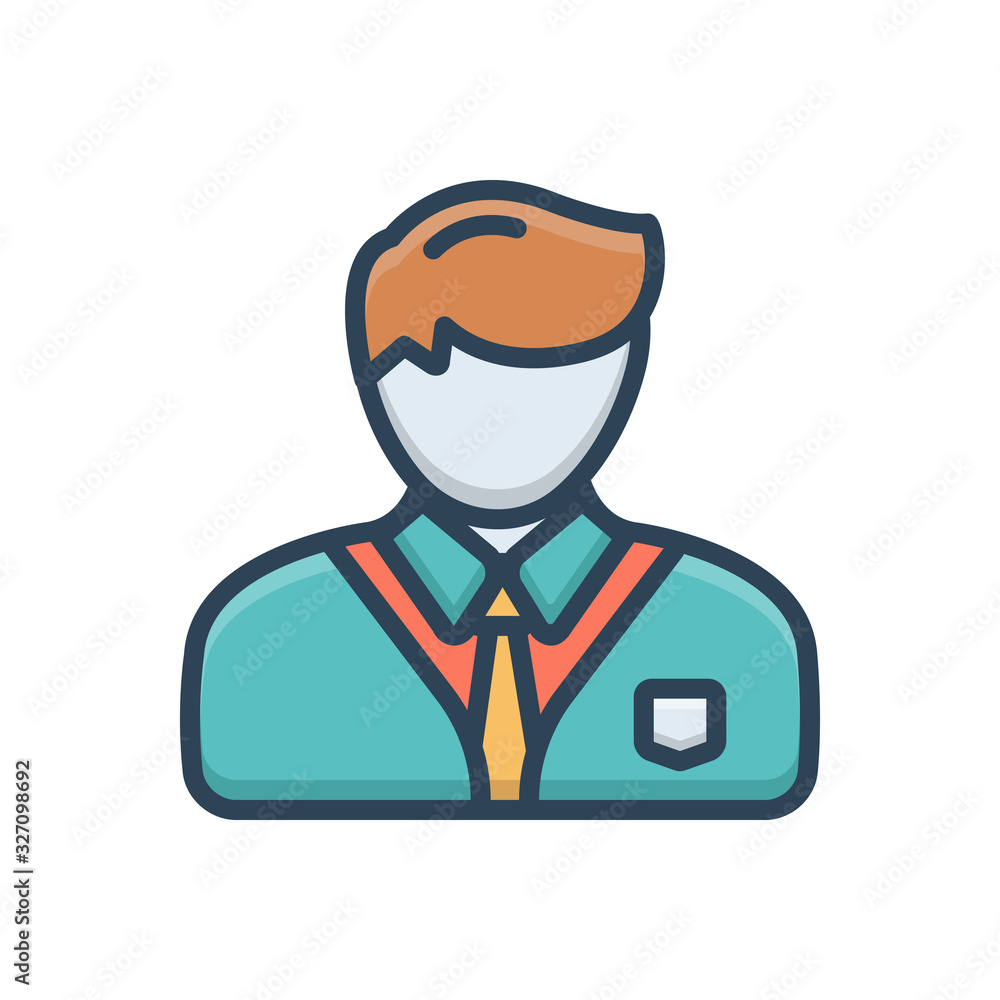 Color illustration icon for professional 