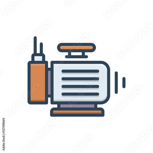 Color illustration icon for motor cabriolet 