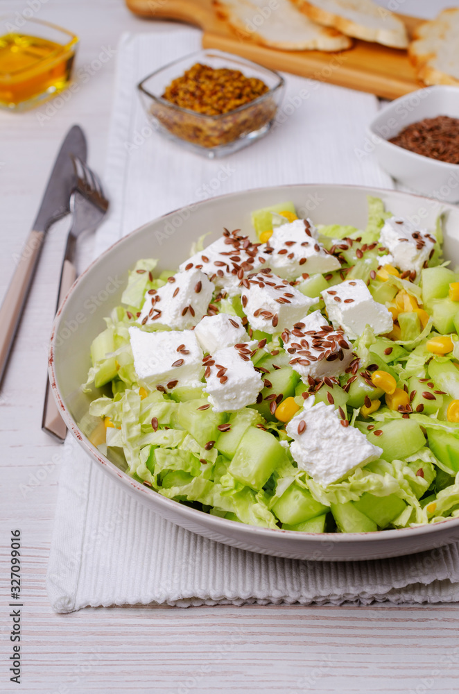 Vegetable salad with feta cheese Vegetable salad with feta cheese
