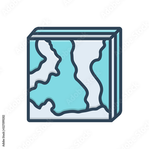 Color illustration icon for hyperspectral 