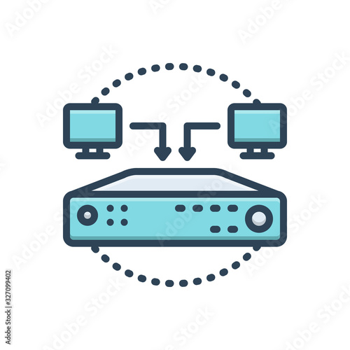 Color illustration icon for load balancer 