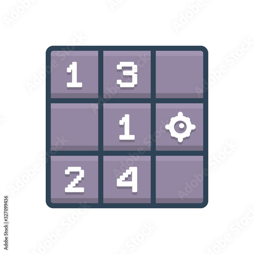 Color illustration icon for minesweeper photo