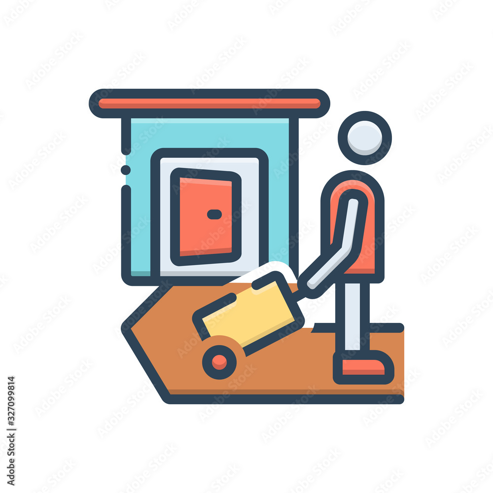 Color illustration icon for leave  travel  