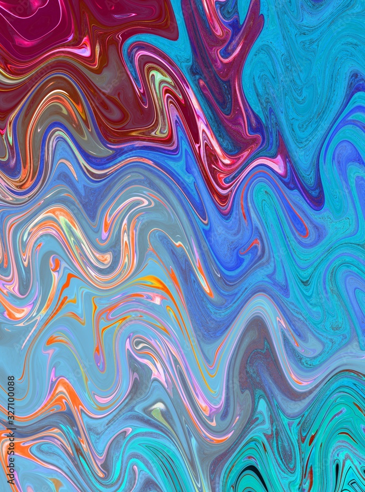 Textured and artistic colorful wavy lines background.