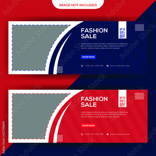 Social media banner template for creative agency promotion