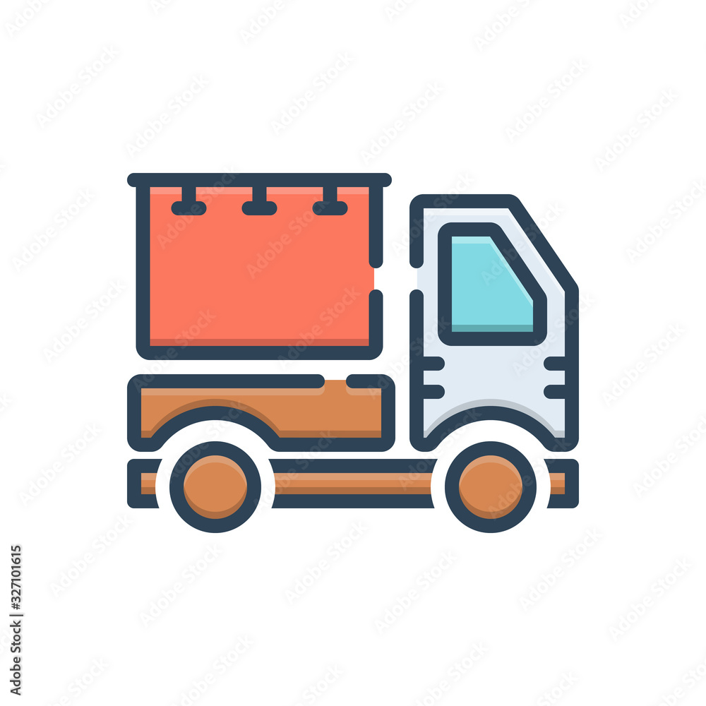 Color illustration icon for advertisement 