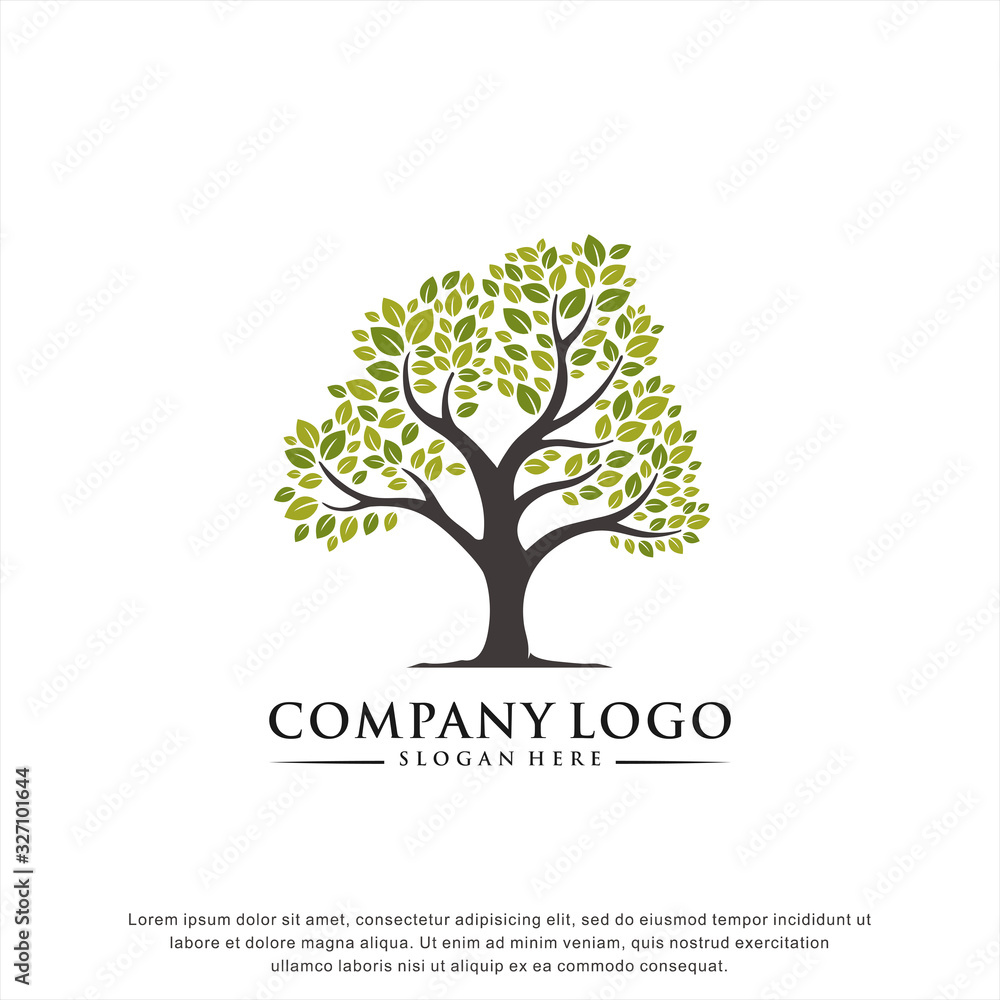 Obraz premium creative tree logo concept