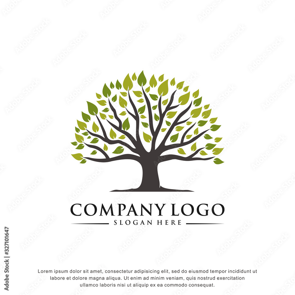 Obraz premium creative tree logo concept