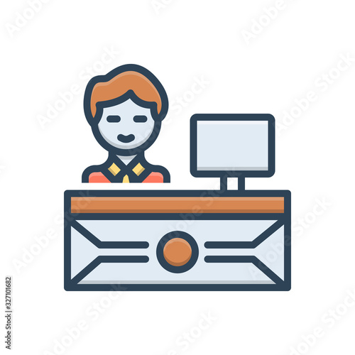 Color illustration icon for counter 