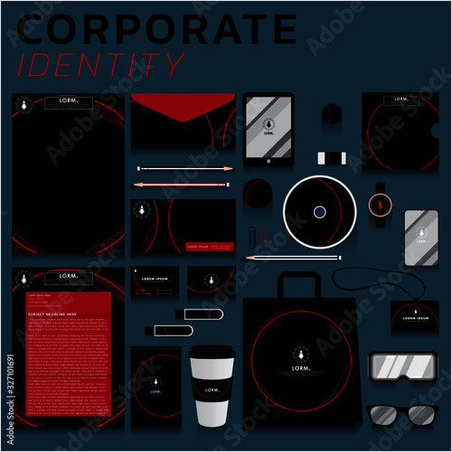 Corporate identity for business and marketing design