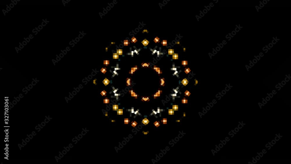 4k Beautiful loopable kaleidoscopic shape on a black background 4k Beautiful loopable kaleidoscopic shape on a black background