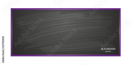 School board on a white background .Chalk rubbed out on blackboard background .Black background for lettering .Vector illustration.