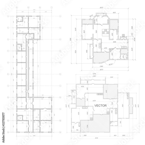 Architectural plan,technical project .House plan project .Engineering design .Industrial construction of houses .Vector , illustration.	