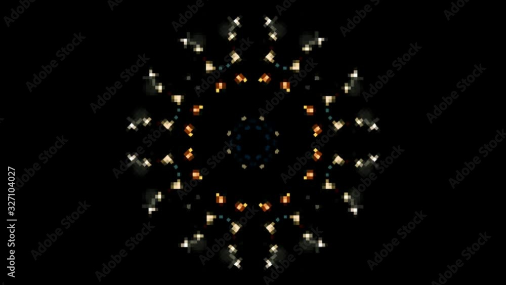 4k Beautiful loopable kaleidoscopic shape on a black background 4k Beautiful loopable kaleidoscopic shape on a black background