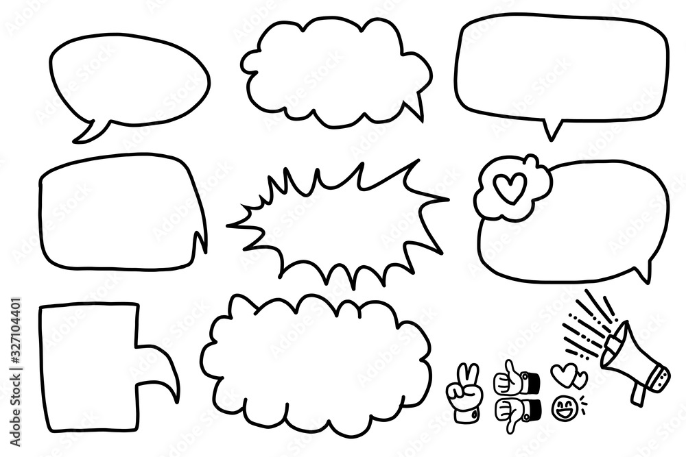 Fototapeta premium blank comic dialog balloon or speech bubble for insert text of conversation or interjection wording. vector illustration with layers.