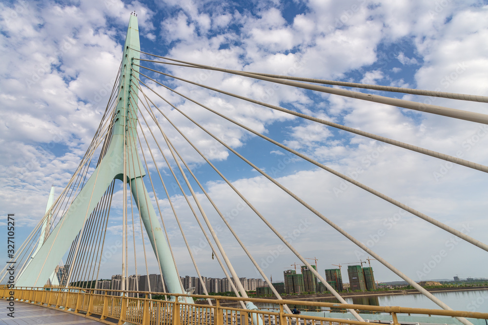 Obraz premium modern bridge with blue sky