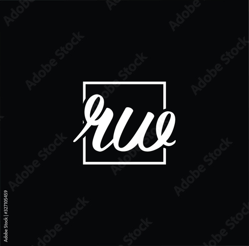 Initial based modern and minimal Logo. RW WR letter trendy fonts monogram icon symbol. Universal professional elegant luxury alphabet vector design