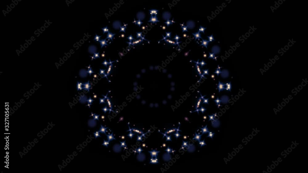 4k Beautiful loopable kaleidoscopic shape on a black background 4k Beautiful loopable kaleidoscopic shape on a black background