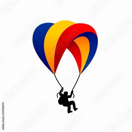 Parachute logo with a simple concept