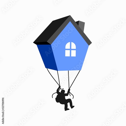 Parachute logo that formed a house