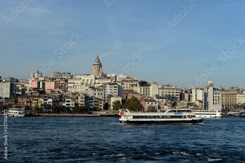 View of the Golden Horn and Galata Tower in Istanbul