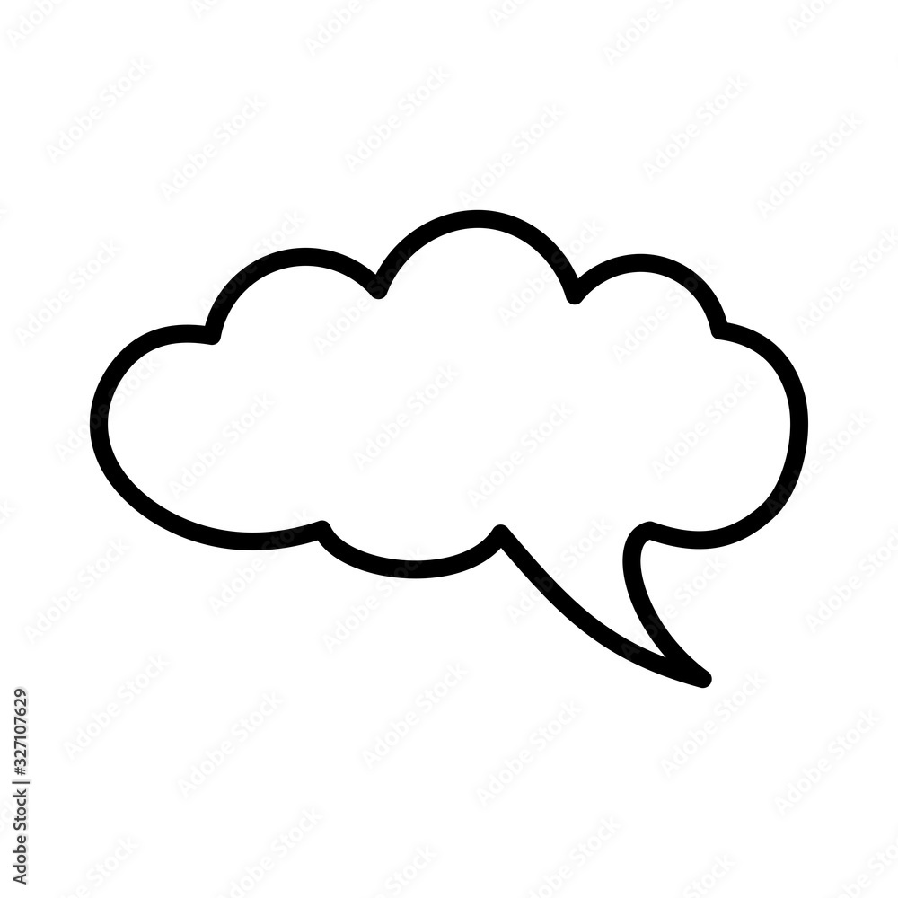 Cloud bubble speech icon vector Cloud bubble speech icon vector