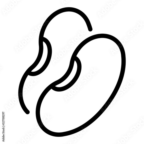 Food beans icon. Outline food beans vector icon for web design isolated on white background