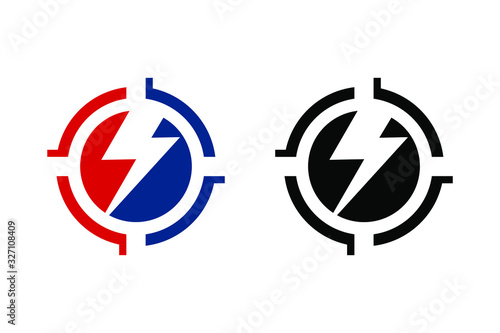 Flash electric for logo design concept very suitable in various business purposes or team.