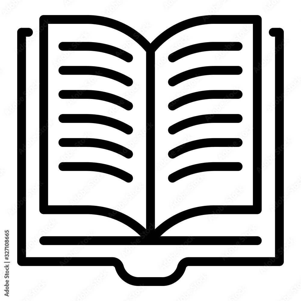 Open book icon. Outline open book vector icon for web design isolated on white background Open book icon. Outline open book vector icon for web design isolated on white background