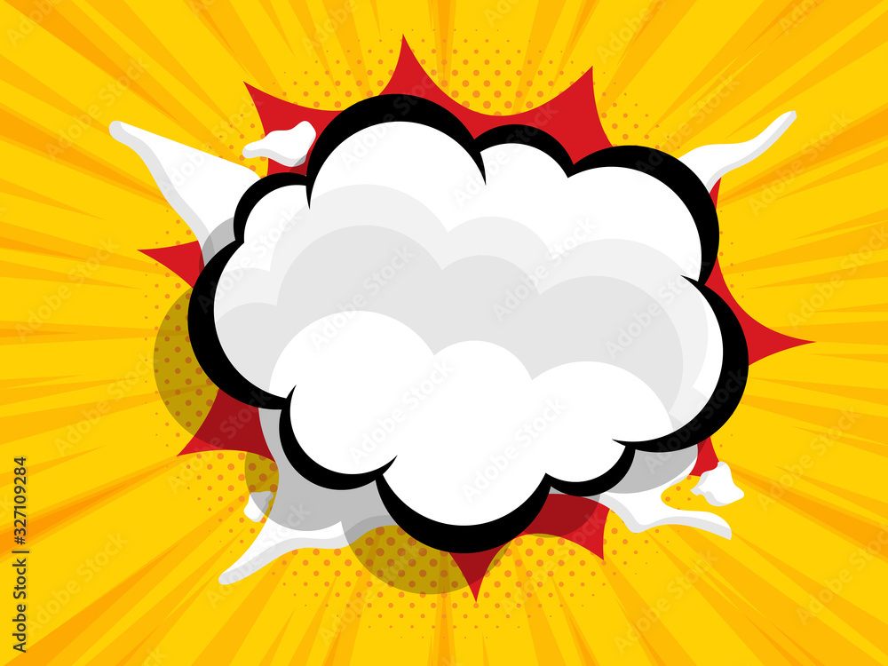 abstract blank speech bubble with comic book background abstract blank speech bubble with comic book background