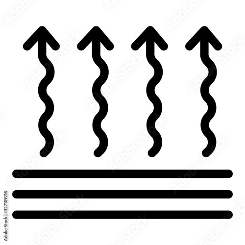 Convection up arrowsicon. Outline convection up arrows vector icon for web design isolated on white background